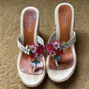 Coach Women's Sandals with Colorful Floral Accents